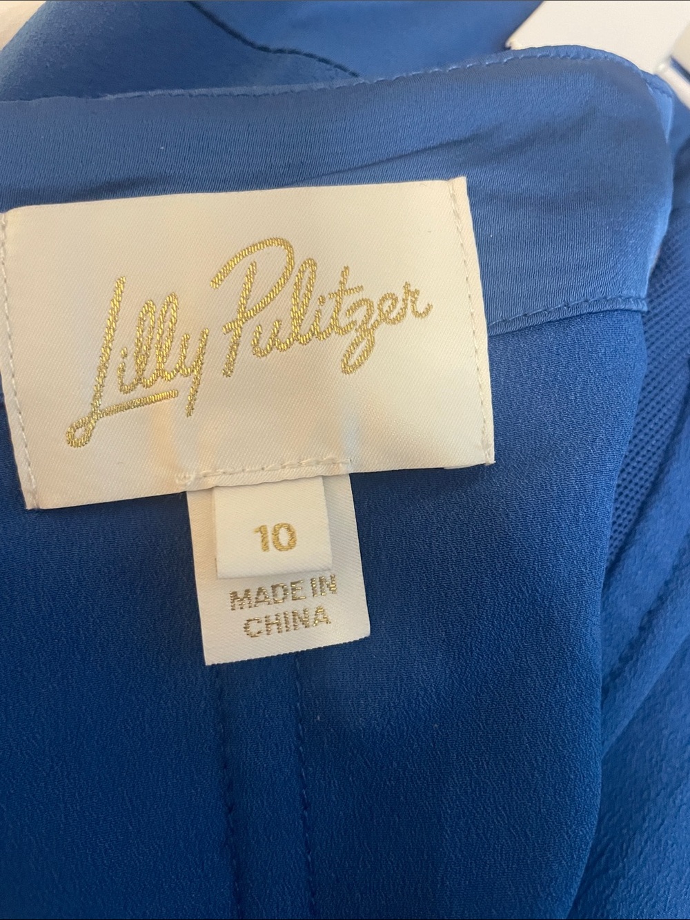 Lilly Pulitzer Strapless Blue Formal Maxi Dress with Floral Accent NWOT Size 10 - Picture 3 of 7